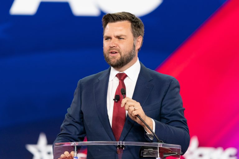 Vice President JD Vance speaking at CPAC Conference. Trump made him VP at the convention