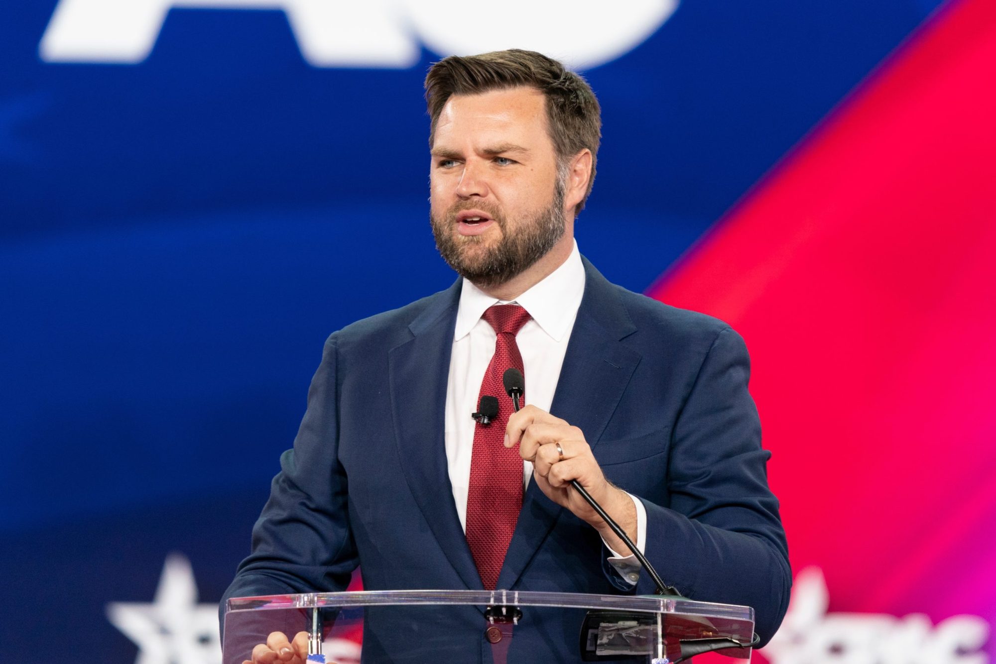 Vice President JD Vance speaking at CPAC Conference. Trump made him VP at the convention