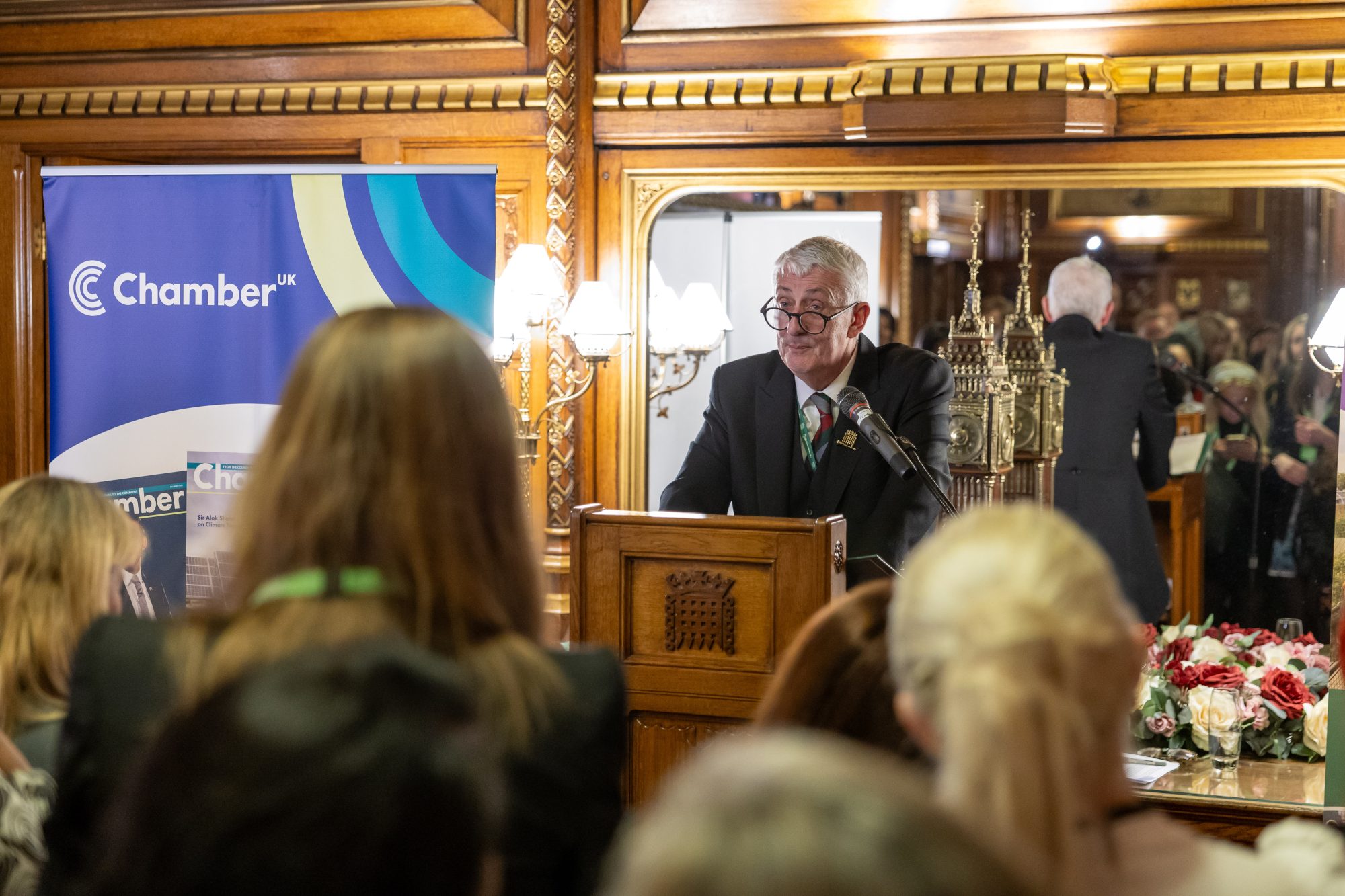 Rt Hon Sir Lindsay Hoyle MP, Speaker, House of Commons at the 2025 International Women's Day Reception.