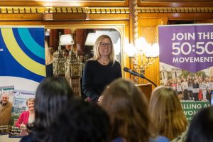 Ellie Reeves MP delivering her powerful International Women's Day speech.