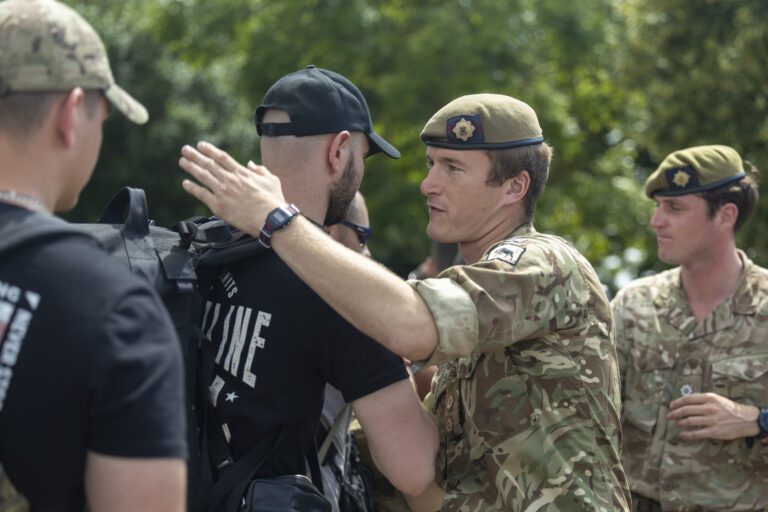 British soldiers train Ukrainian recruits on Op INTERFLEX