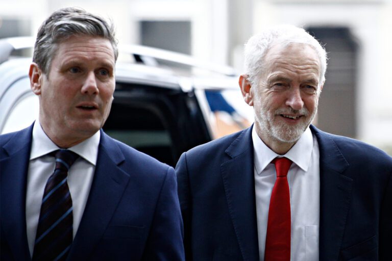 Jeremy Corbyn with Keir Starmer