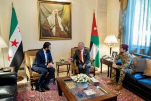 His Majesty King Abdullah II affirms to Syria President Ahmed Al Sharaa, during a meeting in Amman