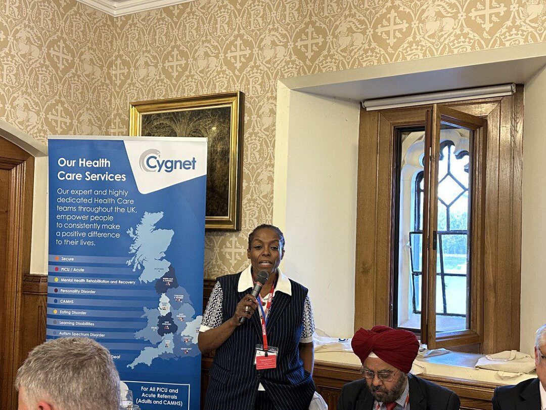 Dr Lade Smith CBE, addresses the Cygnet Group roundtable on mental health in Parliament
