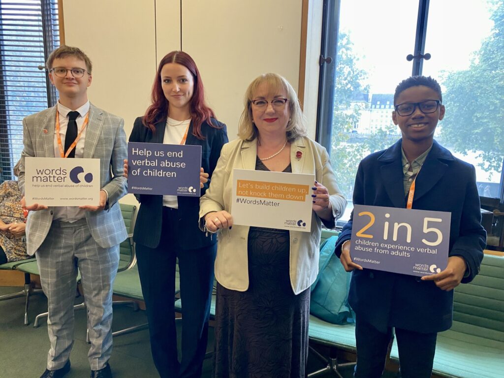 Words Matter - verbal abuse charity - hold parliamentary drop-in.