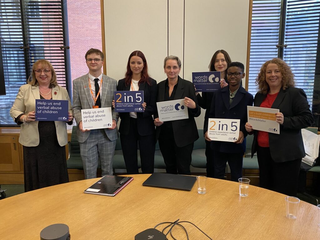 Words Matter - verbal abuse charity - hold parliamentary drop-in