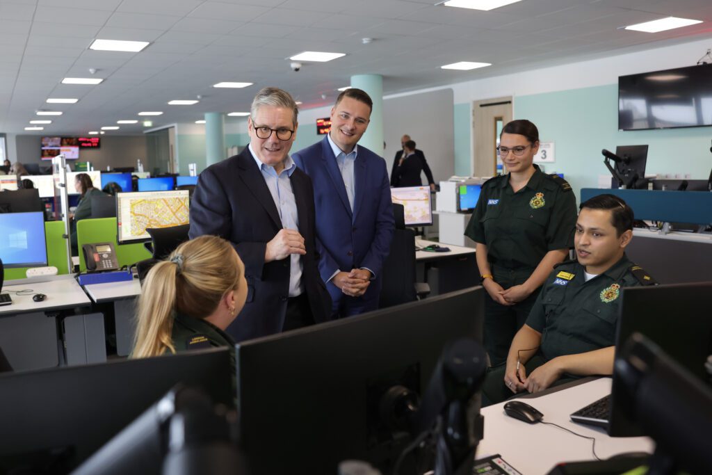 Prime Minister Keir Starmer and Secretary of Health and Social Care, Wes Streeting launch the NHS 10 Year Plan Consultation at the London Ambulance Service Dockside Centre. Picture by Simon Dawson / No 10 Downing Street
