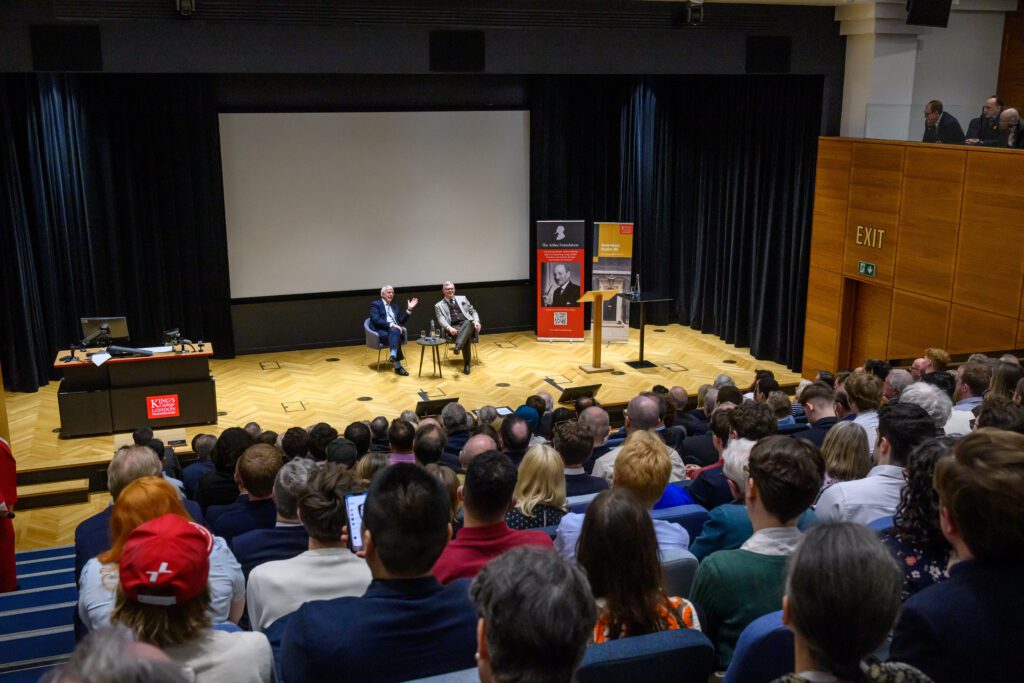Sir John Major answered several questions from a packed audience at the Attlee Foundation lecture hosted by The Strand Group (Photo: The Strand Group)