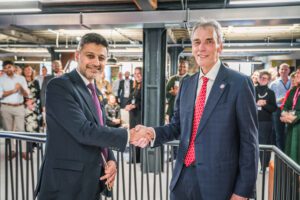 Genomics Office Opening. Dr Zubir Ahmed MP and Prof Sir Peter Donnelly