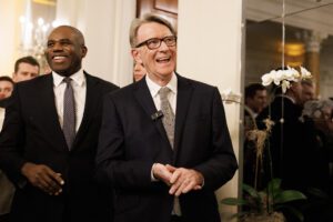 Peter Mandelson at Prime Minister Keir Starmer's business roundtable