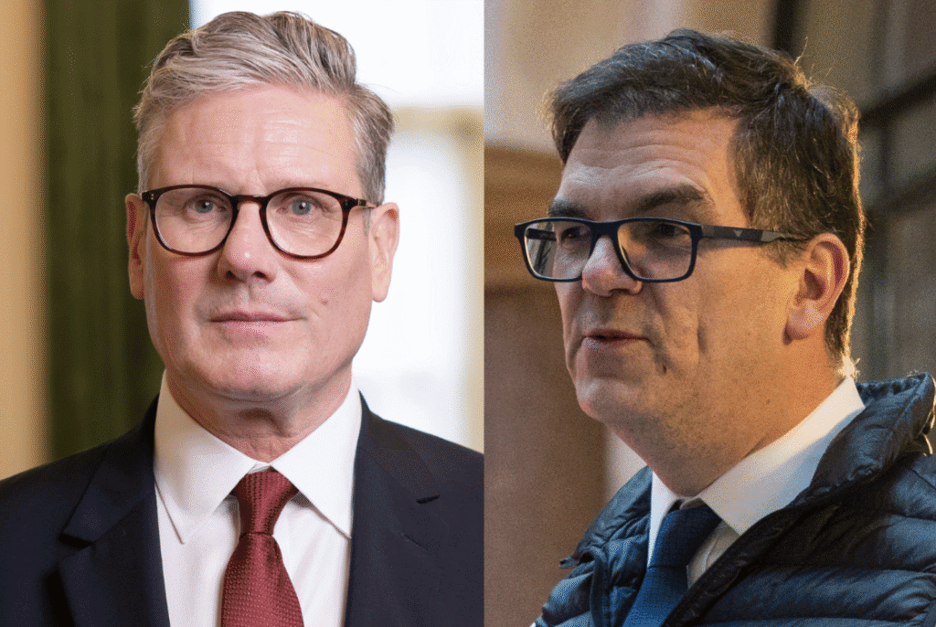 Keir Starmer and Olly Robbins in two separate images