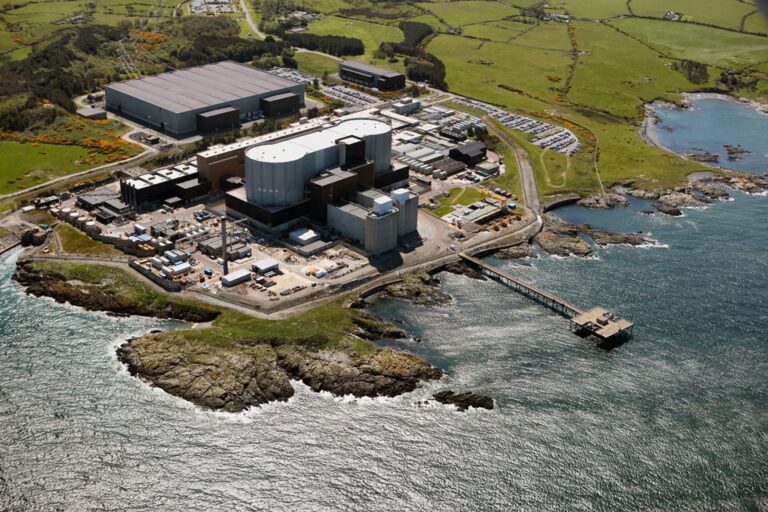 Wylfa nuclear power station from above