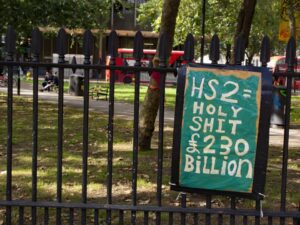 Euston Square Gardens HS2 protest placard geograph 6596714
