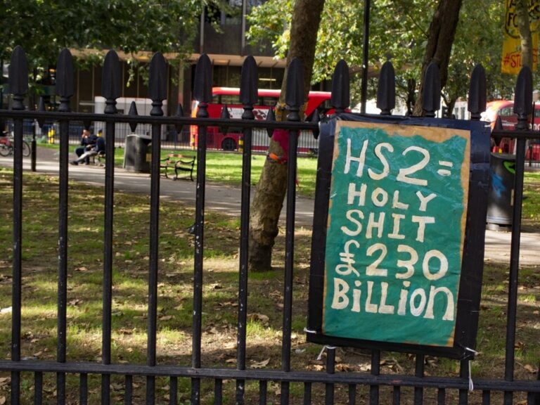 Euston Square Gardens HS2 protest placard geograph 6596714