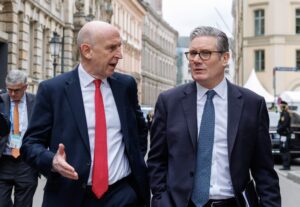 Sir Keir Starmer and former Defence Secretary, John Healey, walk side by side.