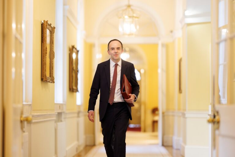 Chief Secretary to the Treasury James Murray arrives for Prime Minister Keir Starmers weekly Cabinet Small