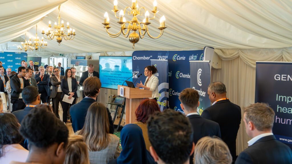 Medical Director at Genomics Ltd, Dr Rosie Godeseth told the UKAI and Curia Healthcare and Life Sciences Parliamentary Showcase “Genomics can help the NHS move from treating sickness to preventing disease – but only if funding, evaluation, and infrastructure catch up with the reality of predictive healthcare.”