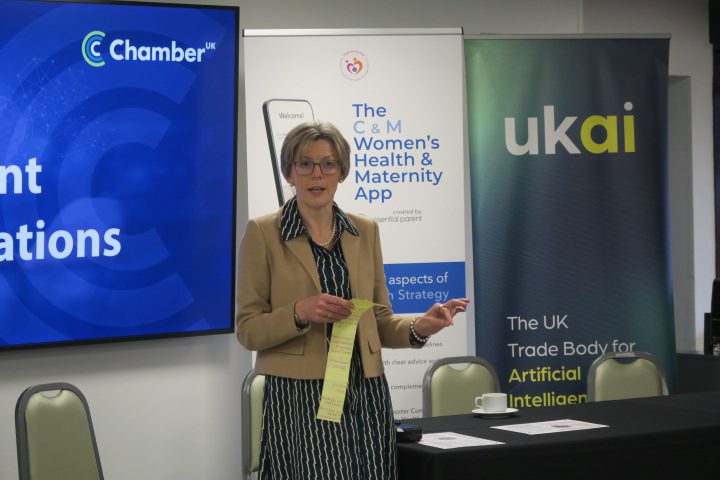 Catherine Thompson presented the findings from the women's health sprint session to the group.