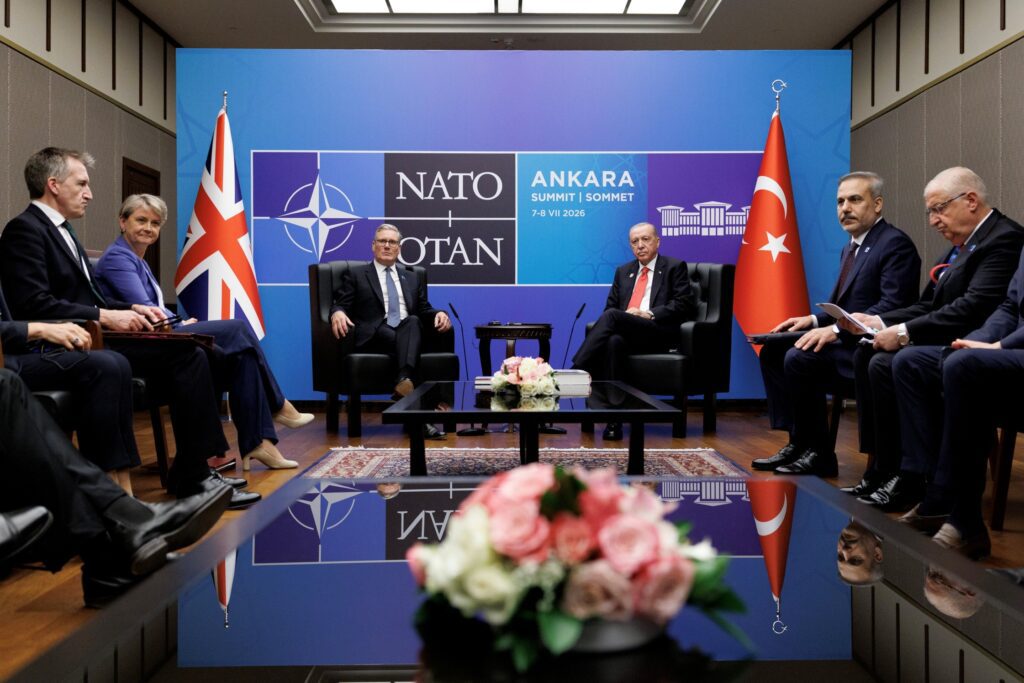 Outgoing Prime Minister, Sir Keir Starmer gave foreign policy advice to his successor that you can't separate foreign policy from domestic. (Photo: Keir Starmer with the President of the Republic of Türkiye with Dan Jarvis, Defence Secretary and Yvette Cooper, Secretary of State for Foreign, Commonwealth and Development Affairs at NATO Summit in Türkiye. Lauren Hurley/No 10 Downing Street)