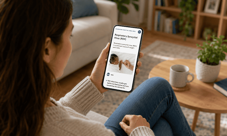 UK Healthcare and Life Sciences Innovation (UKHLSI) member, Essential Parent partnered with the Birmingham Women’s hospital to produce a video about the importance of RSV, whooping cough, and flu vaccines during pregnancy. (Image: Essential Parent App)