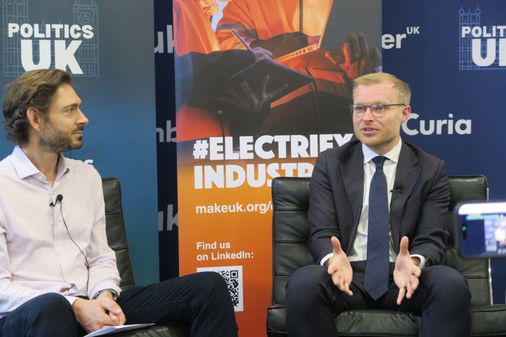 Minister of State for Energy, Michael Shanks MP speaking to Politics UK, where he argued that greater investment in renewables and clean energy, nuclear power and energy storage is needed to reduce Britain’s exposure to volatile fossil-fuel prices.