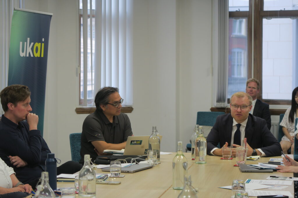 UKAI Chief Executive, Tim Flagg welcomes Minister of State for Energy, Michael Shanks reappointed by Andy Burnham to a UKAI working group meeting on AI, infrastructure, and energy.
