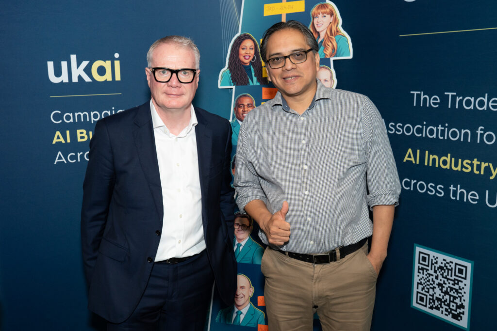 UKAI Chief Executive, Tim Flagg and Mayor of West Midlands, Richard Parker discussing the regional West Midlands green AI strategy and Labour Party Conference.