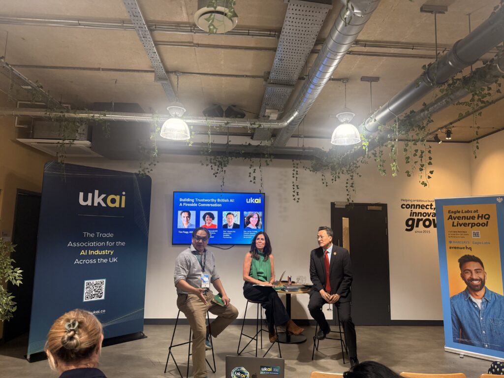 UKAI hosted an event at Labour Party Conference for the green AI report launch with members Barclays Eagle Labs and former Director General of Communications for Andy Burnham in Government, Sian Jarvis CB.